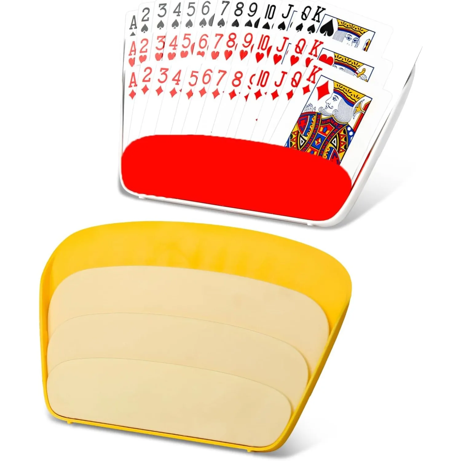 Soporte Para Cartas De Plástico Con Diseño Curvo – 2 Piezas, Manos Libres, Estable Y Duradero, Ideal Para Niños, Adultos Y Mayores En Partidas De Póker O Naipes