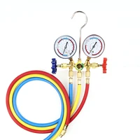 Manomètre de climatisation avec tuyau et crochet, ensemble de manomètres de collecteur de Diagnostic AC à 3 voies pour Freon pour R12 R22 R404A R134a, nouveau 5