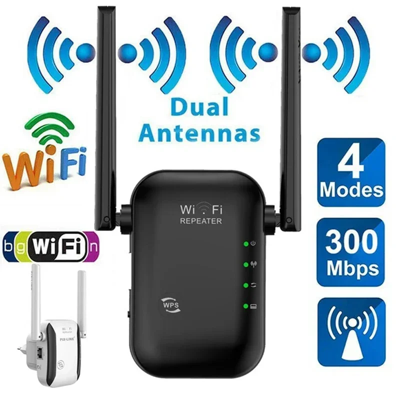 Wireless Wifi Repeater Rede Wifi Router Extender Amplificador de Sinal Antena Booster Pontos de Acesso 500m 4g 5g 300mbps - Imagem 6