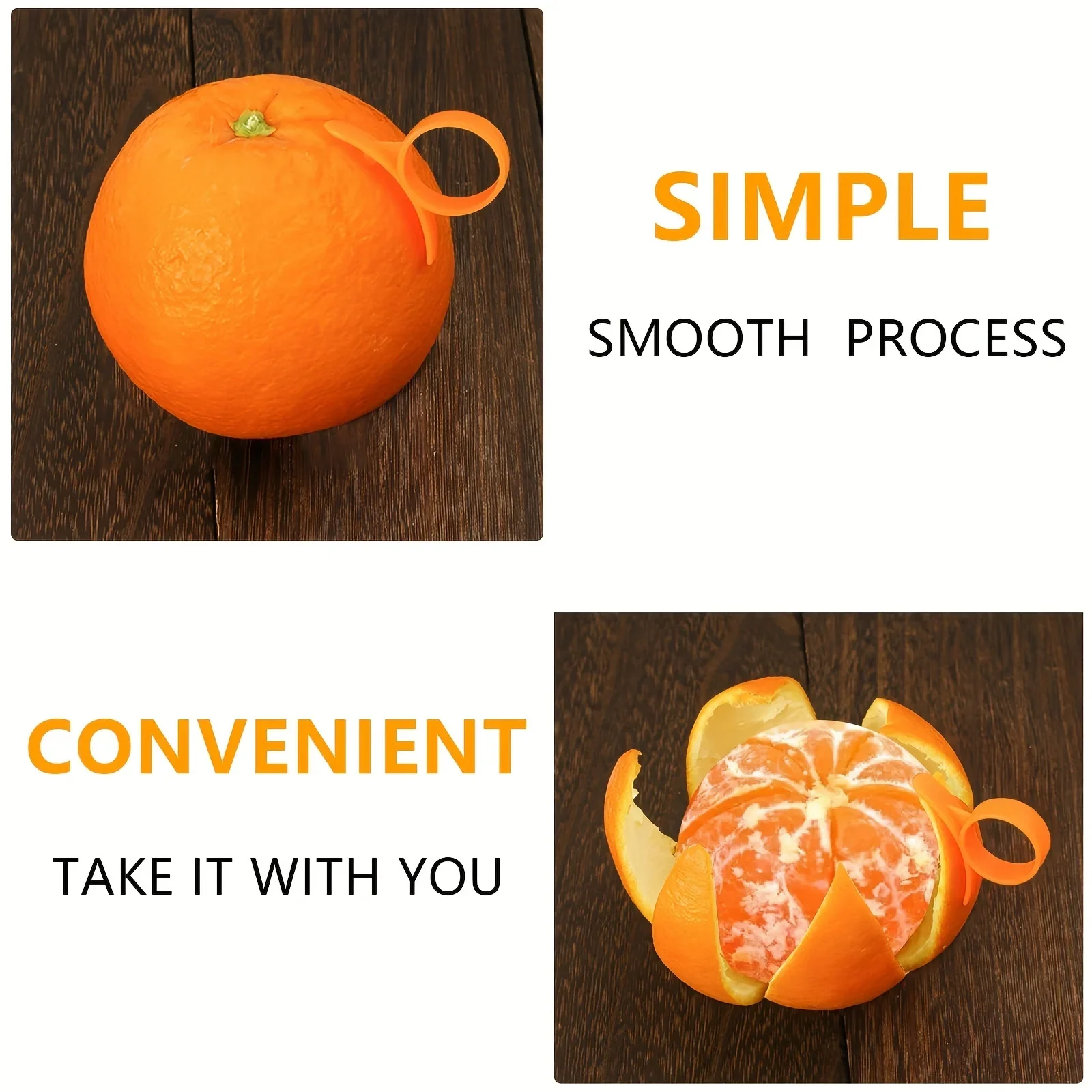 2/6pcs Orange Peeler, Simple Lemon Peeler,Creative Knife,Ring Handle, Fruit Peeler, Vegetable and Fruit Tool, Kitchen Small Tool