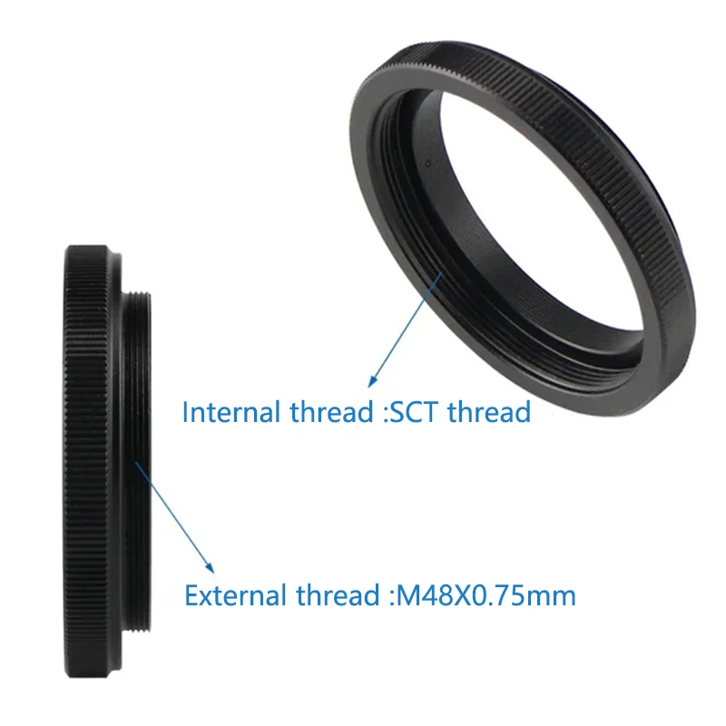 Microscope Adapter Female Internal Thread SCT M42 M48 M54 M52 M42 to Male Thread M48 M54 Astronomical Telescope Photography Adapter Ring Parts