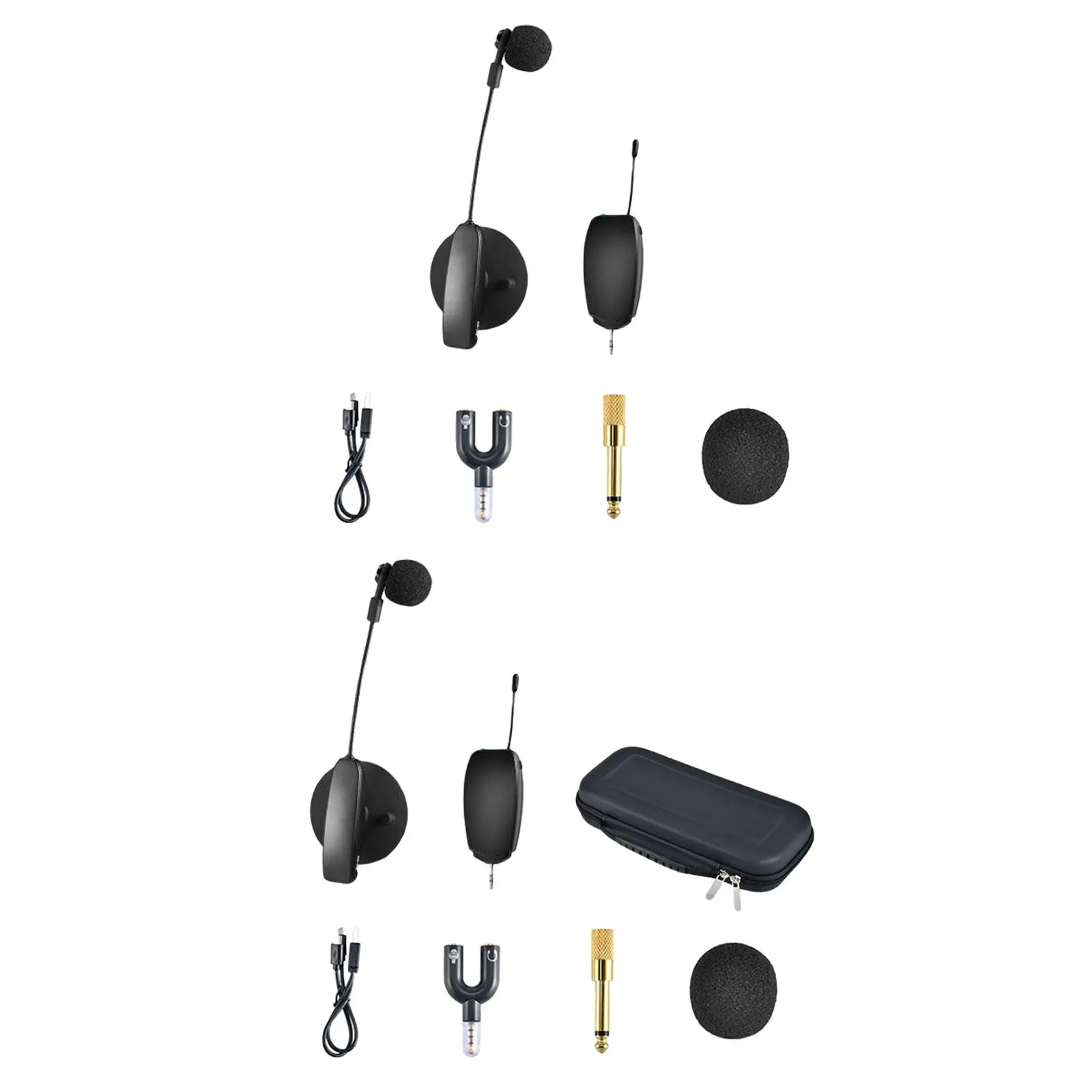 

Wireless Instrument Microphone Clip‐On Transmitter Portable Durable Professional System for Violin Live Performance Guitar