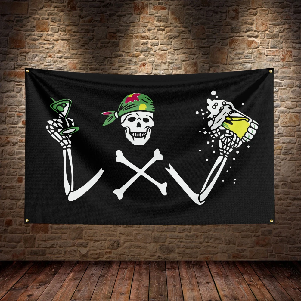 דגל בירה עם גולגולת לקישוט