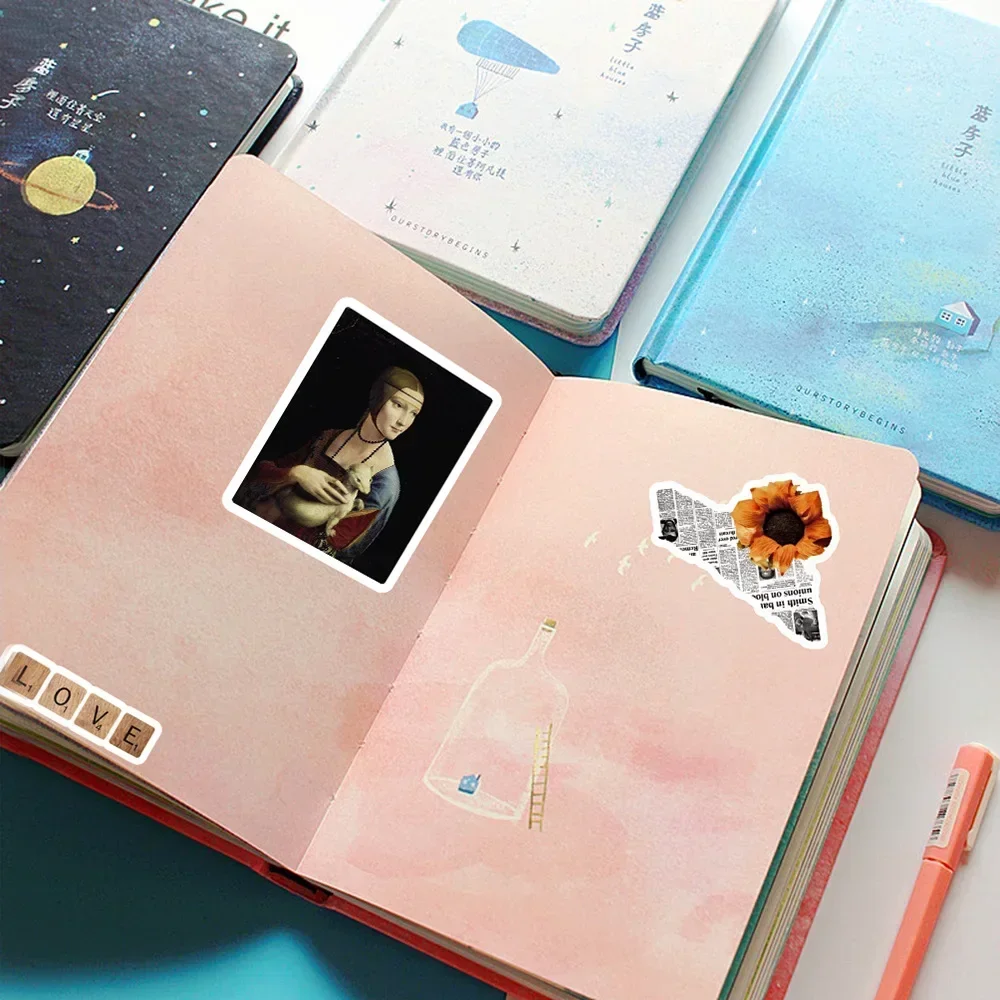 50/100Pcs Van Gogh Oil Painting Aesthetic Stickers Pack — Waterproof DIY Art Decals for... - SKU OPAS2118 - UGI Packaging