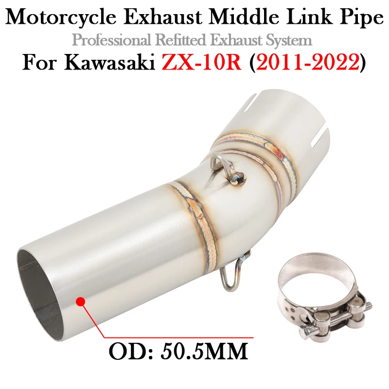 

Slip-On Motorcycle Exhaust System Modify Muffler Escape Moto Middle Link Pipe For KAWASAKI ZX-10R ZX10R ZX 10R 2011 - 2021 2022