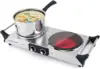Turkewood electric stove, dual infrared ceramic heating plate cooking, two controlled range burners 1