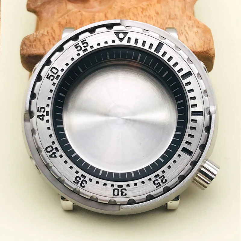 47mm Mod Seiko SRPH Tuna Diving Replace Case fits NH35 NH36 7s26 4R35 4R36 Watch Movement Steel bezel insert Men's Watch Case