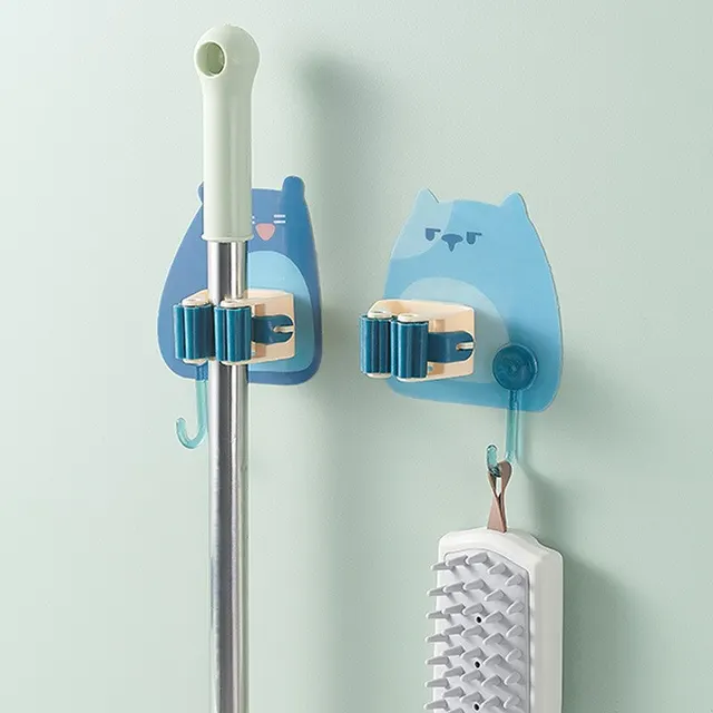 Y Rajzfilm No Punch Mop Clip Otthoni Műanyag Falra Szerelt Aranyos Erős Varrat Nélküli Chuck - Image 4