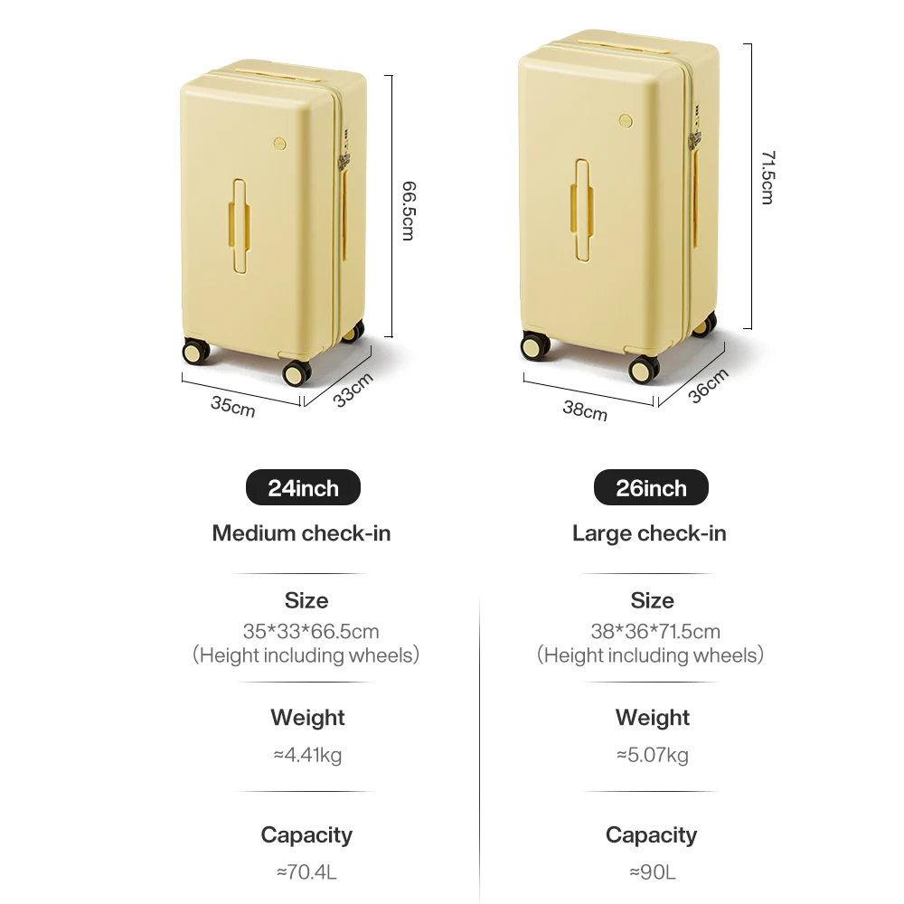 حقيبة سفر فاخرة Mixi Trunk متوسطة الحجم بهيكل صلب...