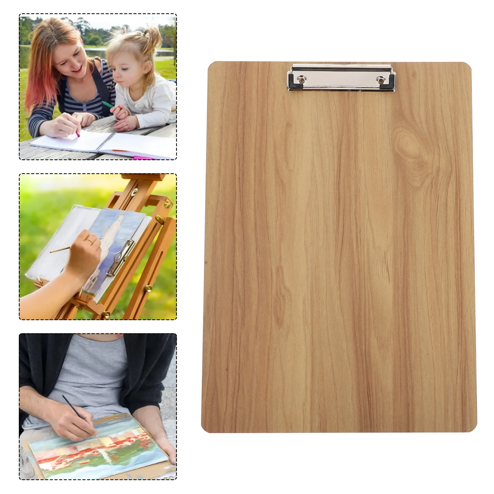 Portable Sized Drawing Board With Clip For Sketching Wooden Sketchboard Artist Easel Indoor Outdoor Student Supplies