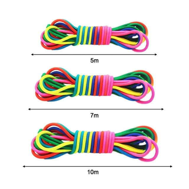 5-10M Super Elastic Jump Rope Endurance Training Fun Exercise Toys Indoor Outdoor Home Group Adjustable Rubber Jump Rope Strap 6
