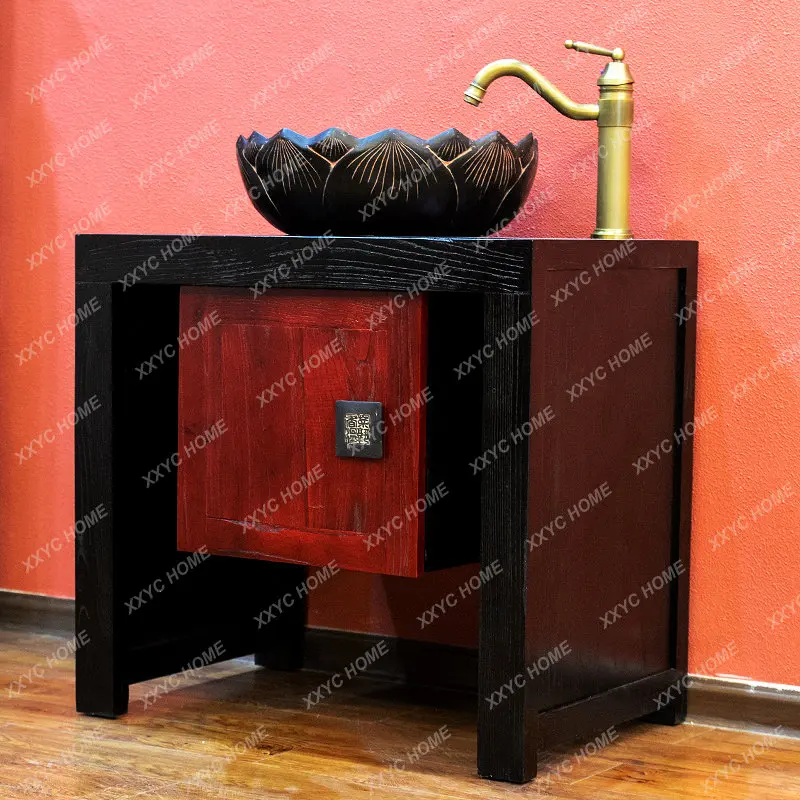 

Modern Classical Chinese Style Wash Basin Bathroom Cabinet Combination Bathroom Cabinet Wash Basin
