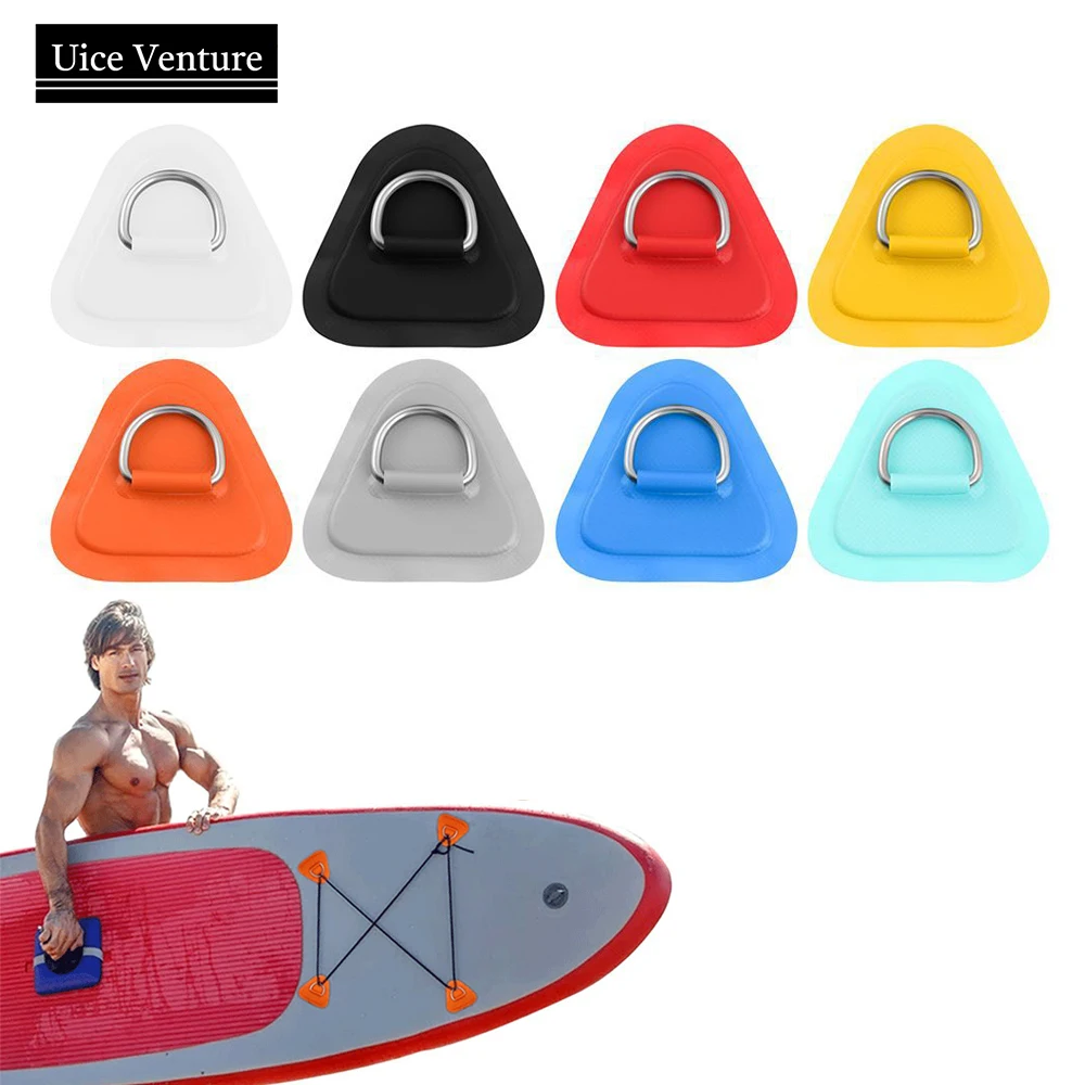 

Surfboard Dinghy Boat PVC Patch With Stainless Steel D Ring Pad/Patch Inflatable Boat Patch Deck Rigging Sup Bungee Rope Kit