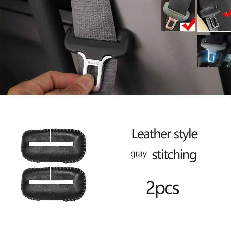 Universal Auto Sicherheitsgurt Schnalle Clip Protector Leder Abdeckung  Scratch Fall Auto Innenraum Knopf Zubehör B8C4