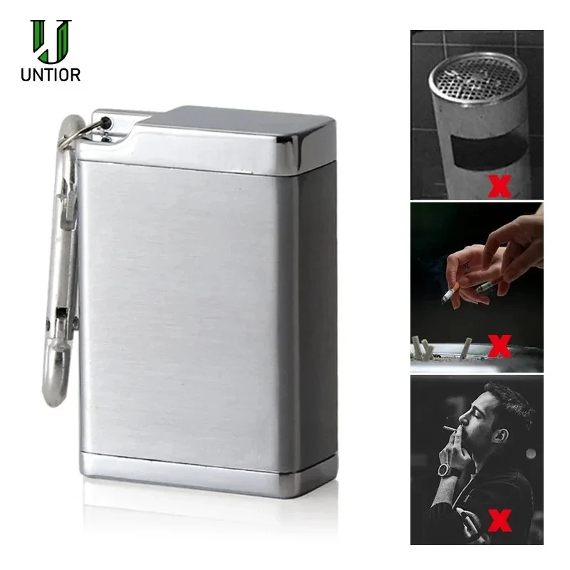Small Portable Lighter Ashtray Car Ashtray Keychain Outdoor Traveling Camping Household, portable ashtray