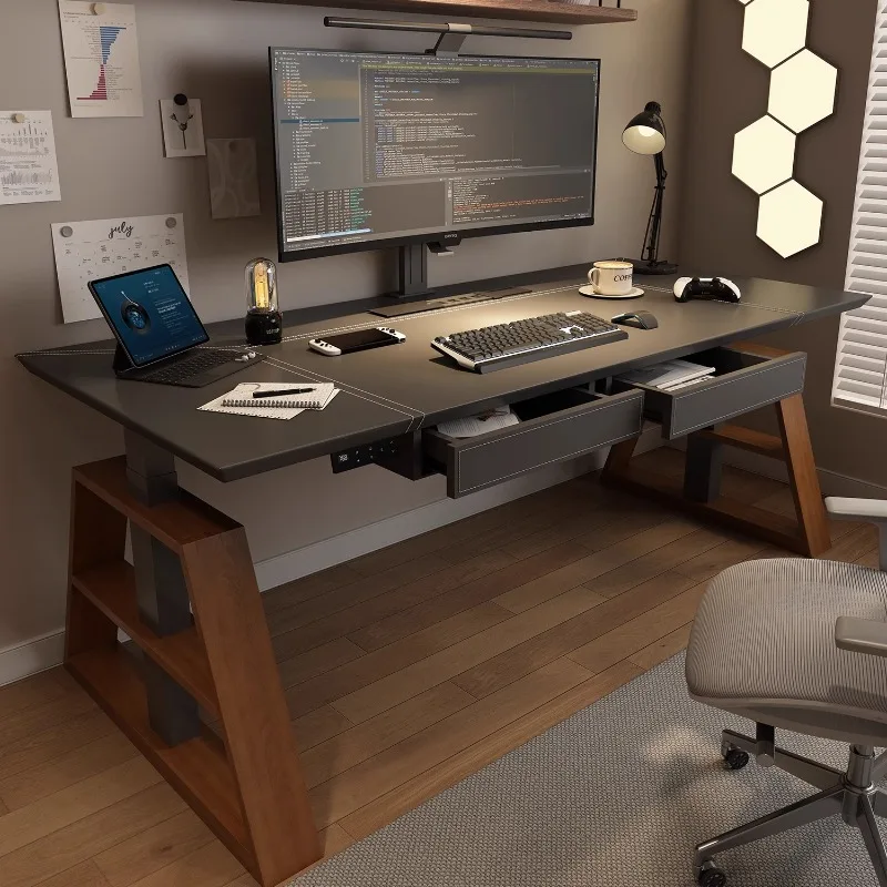 Set scaffali da scrivania estetici ergonomici classici moderni scrivania da ufficio design ad angolo semplice Mesa Escritorio Estudio Furnitures - immagine 4