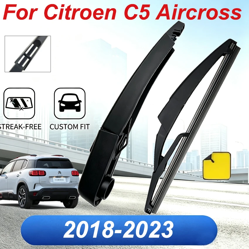 8" Zoll Heckscheibenwischerblatt und Arm-Set für Citroen C5 Aircross 2018 2019 2020 2023, Windschutzscheibe, Windschutzscheibe, saubere Heckscheibe
