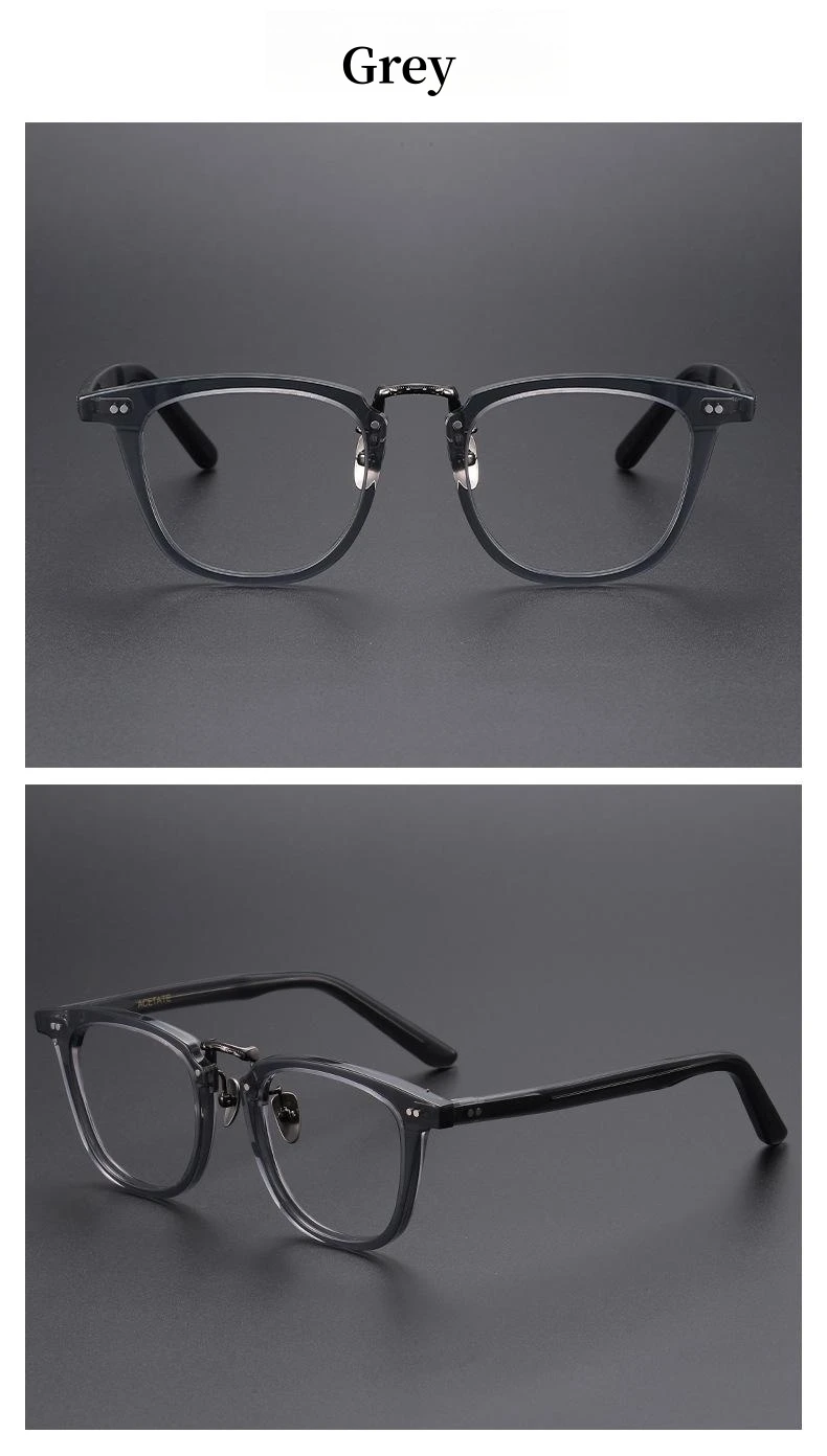 FIRADA Modische Luxus Brille Retro Komfortable Acetat Brillen Optische Verordnung Brillen Rahmen Für Männer Frauen 55016-C – Detail 11