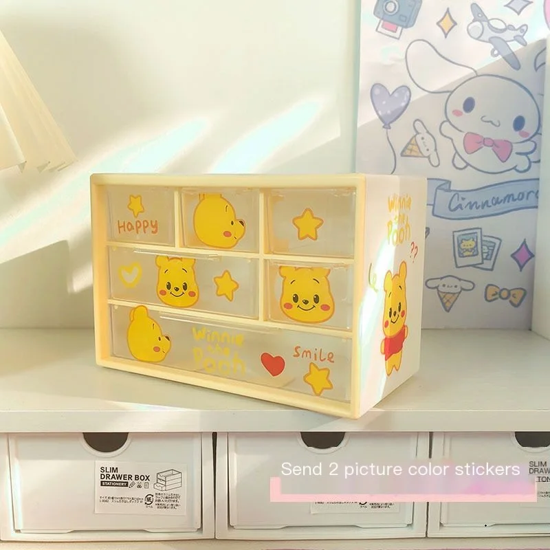 Sanrio Multi Layered Grid New Storage Box Kulomi Desktop Student Stationery Jewelry Storage Large Capacity Cartoon Box