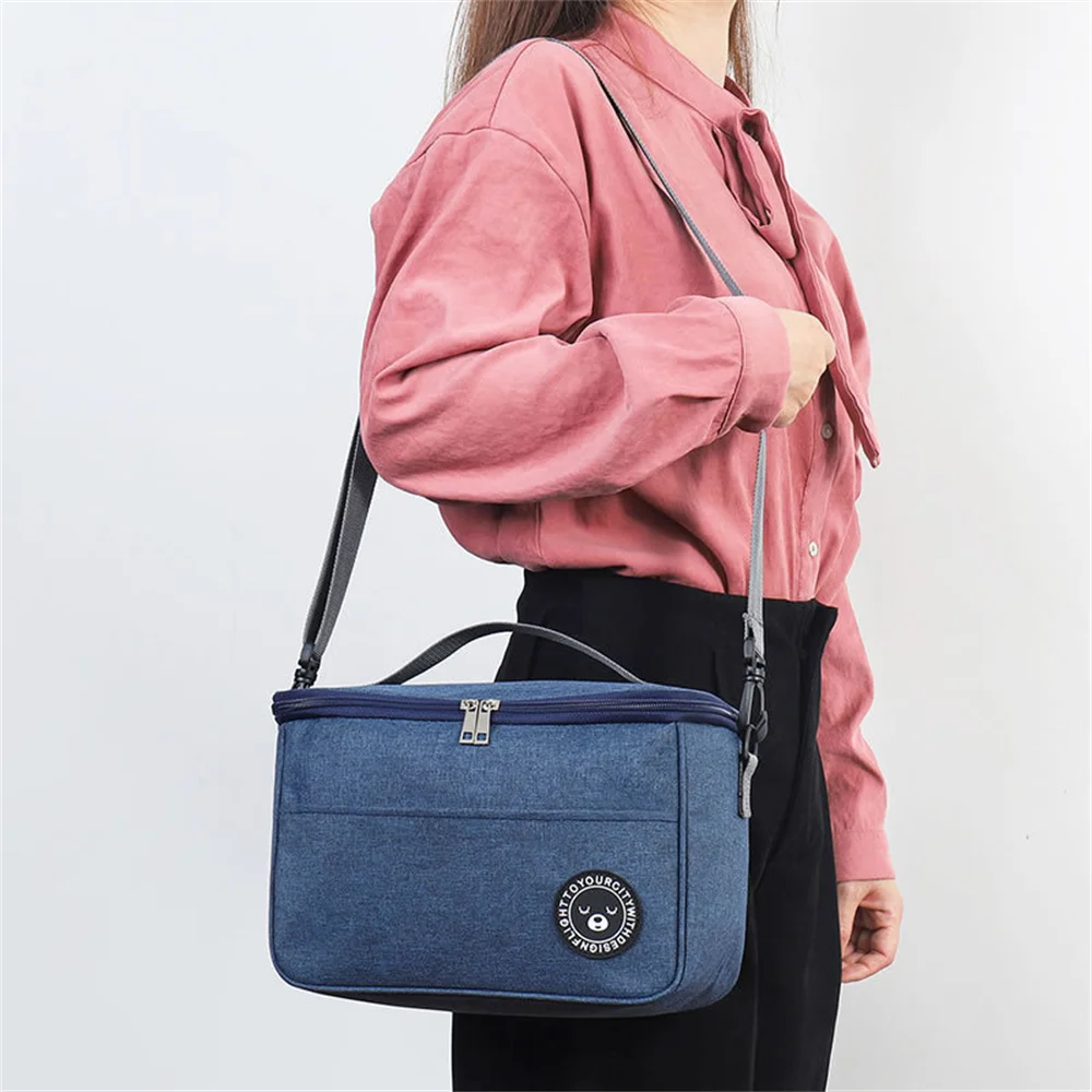 Portable Lunch Bag Food Thermal Box Cooler With Shoulder Strap Organizer Insulated Case lunch cooler bag cooler bag lunch bag electric lunch box
