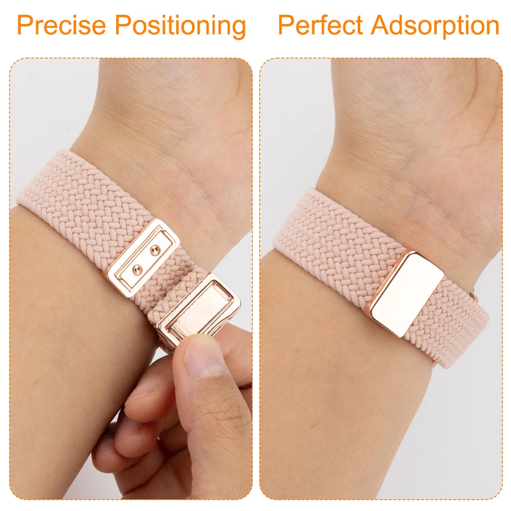 Nylon Braided Magnetic Buckle Sports Watch Strap Replacement
