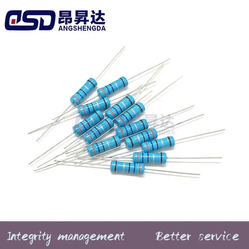 20PCS 3W Metal Film Resistor 1% Power Resistor 0.1~10M 2 3.3 4.7 10R 47 68 100 220 360 470 Ohn 1K 2.2K 10K 22K 47K 4.7K 100K 1M metal film resistor metal film resistors