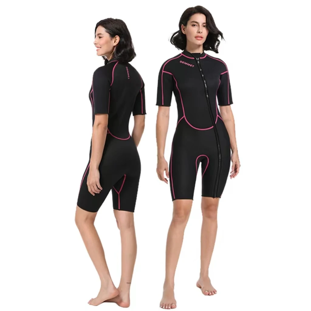 3MM neopren One-Piece Short Sleeve Wetsuit Men Women Full Body Wetsuit Sunscreen Warm Swimsuit Swimming Surfing Snorkeling