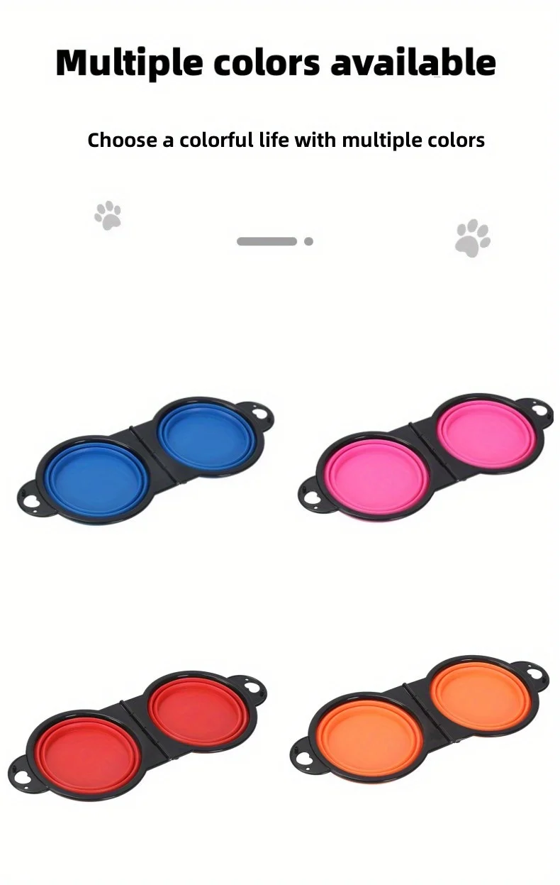 Title 2, Foldable Silicone Pet Bowl Portable Puppy Food ...