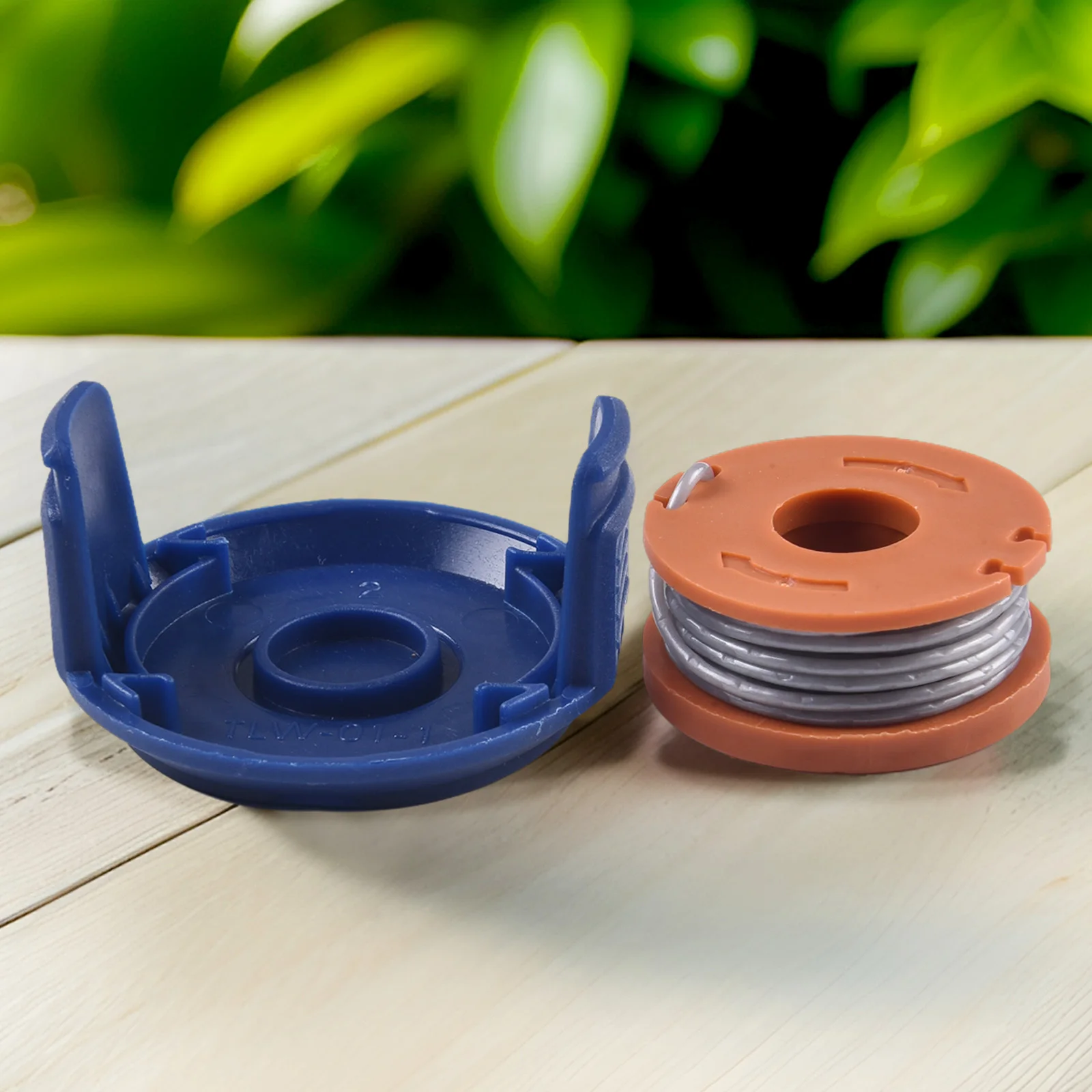 MacAllister MGTP18Li 스풀 커버 라인 세트, 이지트림 및 콤비트림 트리머 교체용 스풀 라인 커버, 1.5mm, 1x2.5m