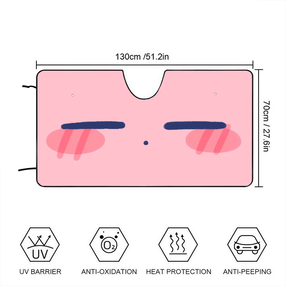 Cartoon süßer K-Kirby lustiger Auto-Sonnenschutz, personalisierte Anpassung, Windschutzscheibe, Anti-UV-Fenster-Windschutzscheiben-Abdeckung, Schatten, Auto-Visier – Detail 9