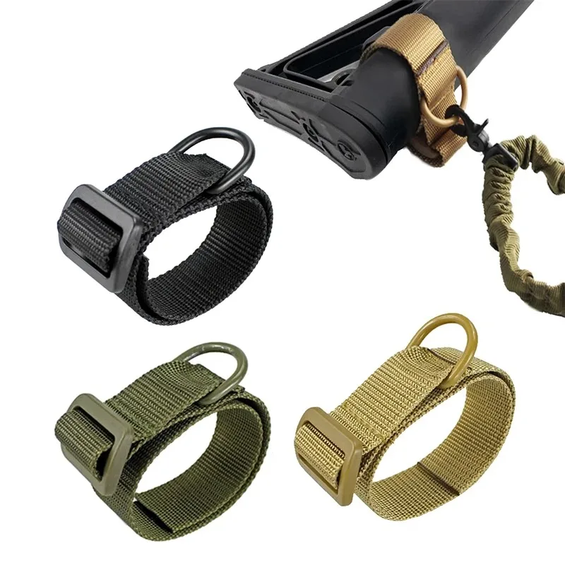 

Tactical Military Airsoft Tactical ButtStock Sling Adapter Heavy Duty Rifle Stock Gun Strap Gun Rope Strapping Belt