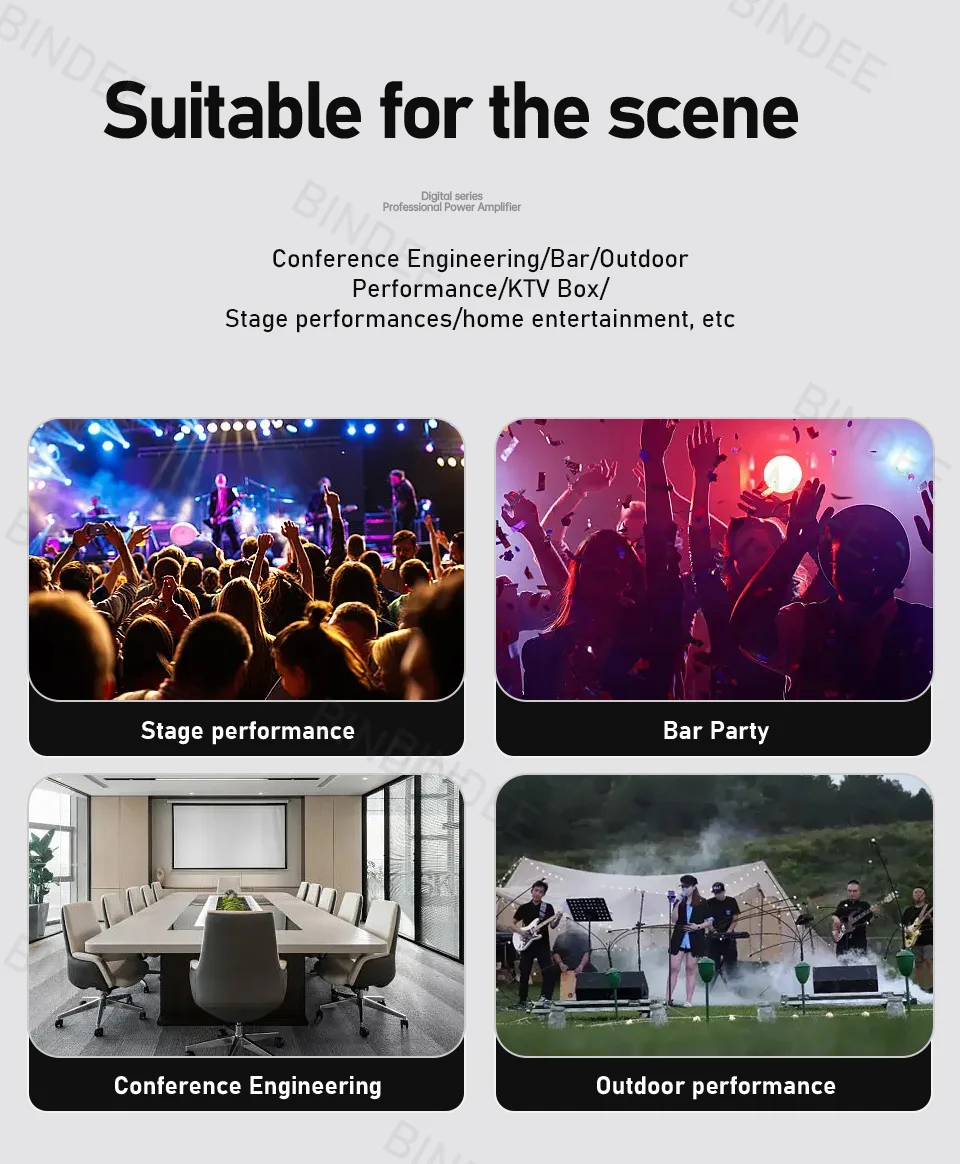 2u Power Amplifier Outdoor Professional Dance Performance Broadcasting KTV Sound Home Theater System Large Power Amplifier