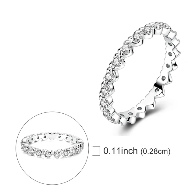 Bague en argent sterling 925 véritable, forme de cœur, trèfle, bijoux pour femmes, cadeau d'anniversaire, de fiançailles