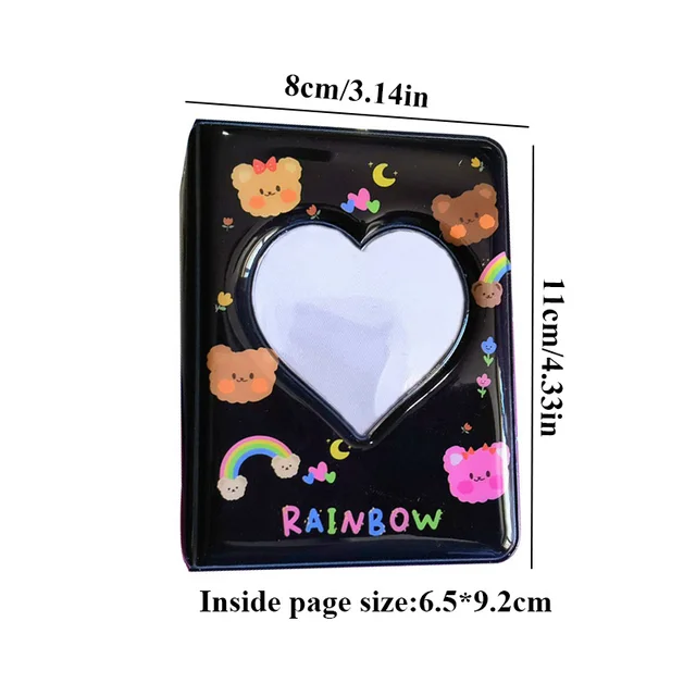 3Inch Kpop Card Bain Bindoon Carifor Fotóalbum Heart Love Hollow 40 Zsebek Név Kártya Könyv Photocard Id Tartó - Image 5