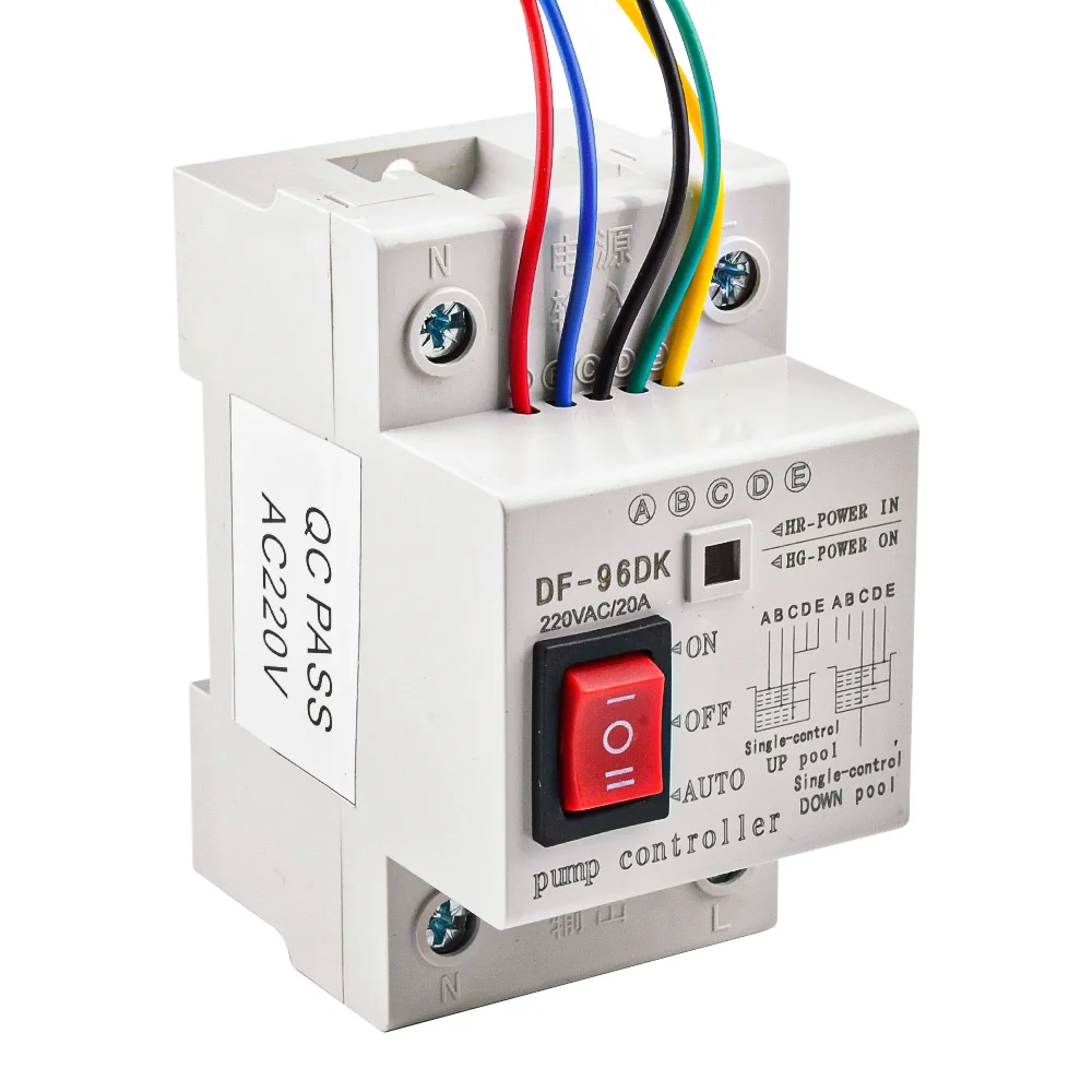 DF-96D Automatic Water Level Controller Switch 20A 220V 2m Wires Water Tank Liquid Level Detection Sensor Pump Controller water pump controller