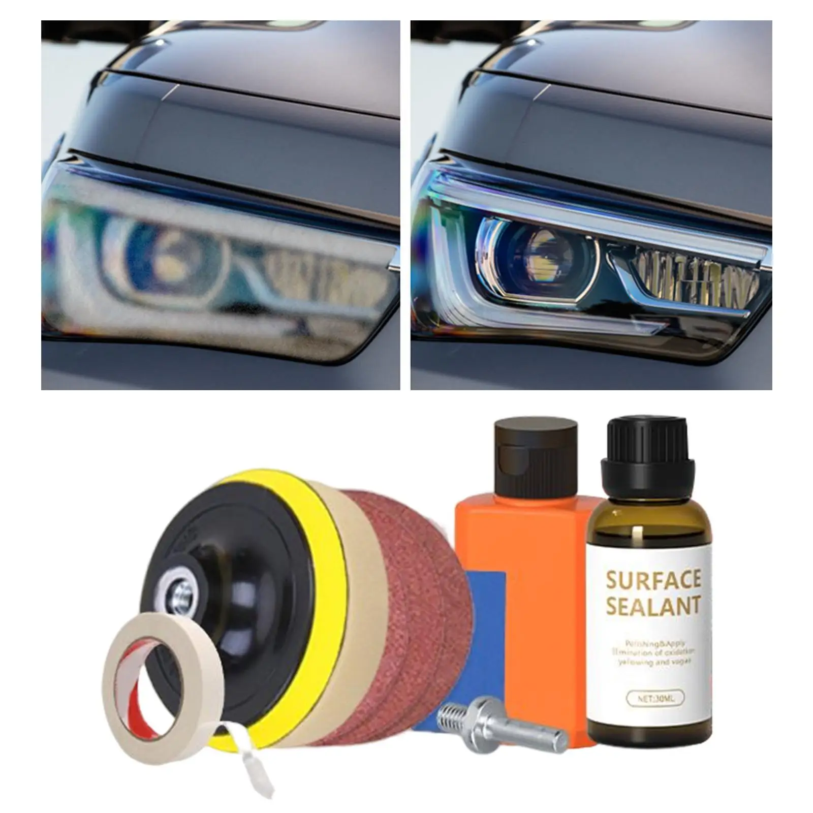 

Headlight Restoration Brightener Restore and Protect Headlights