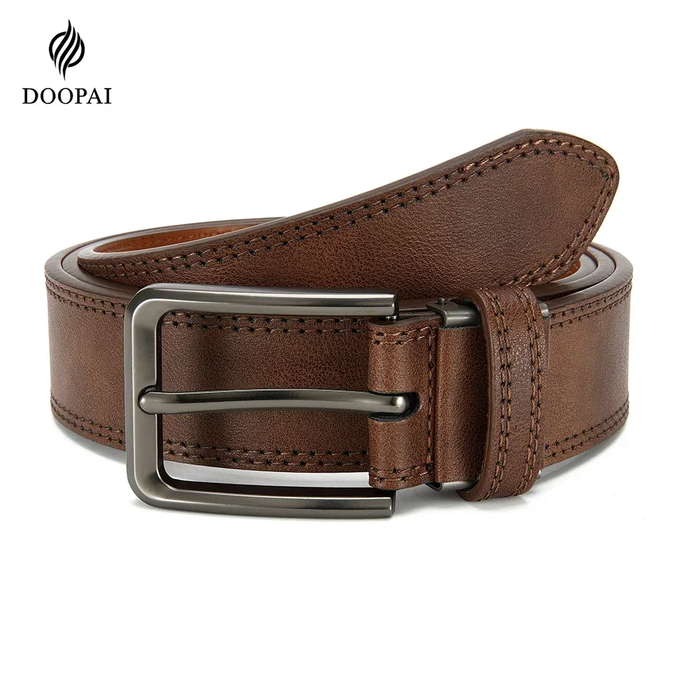 Männer Gürtel Hohe Qualität Echtes Leder LANGE Große Pin Schnalle Metall Automatische Schnalle Männlich Gürtel Strap Männlich