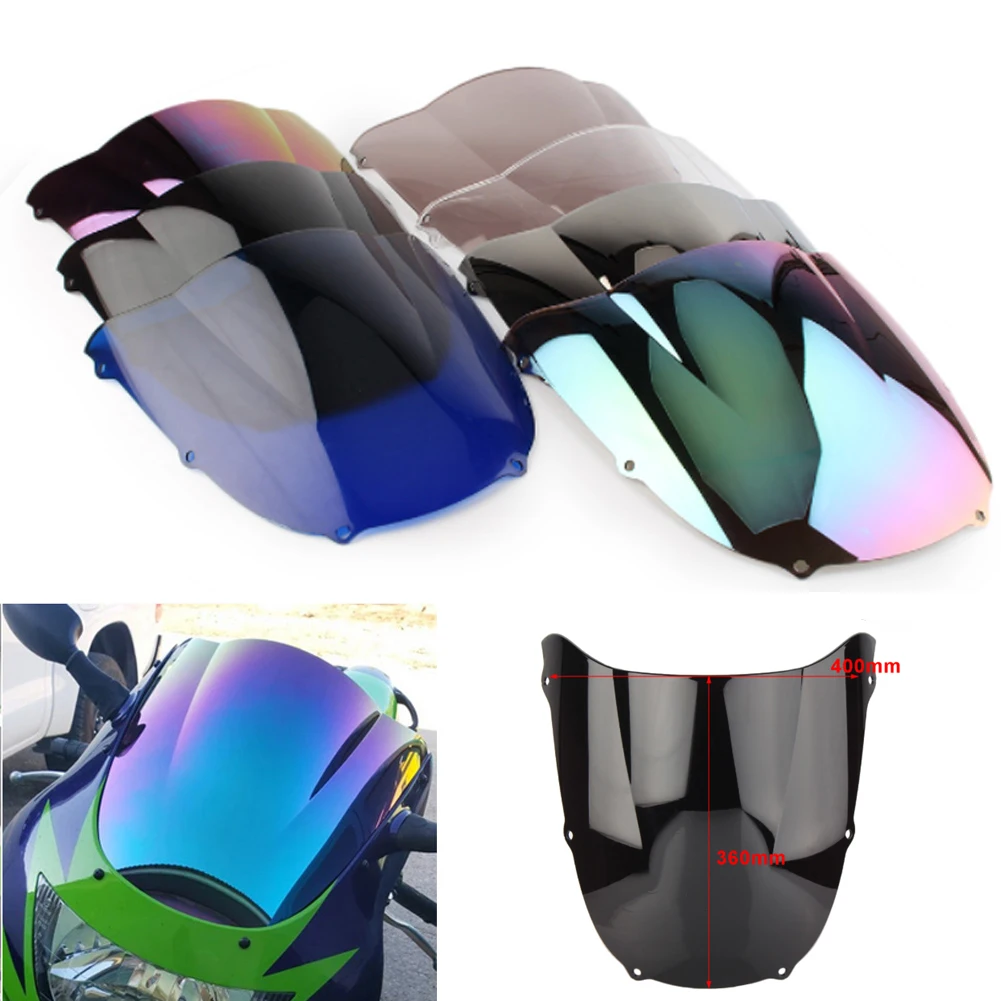 

Motorcycle screen Double Bubble Windshield Deflector Protector WindScreen For Kawasaki Ninja 636 ZX6R ZX-6R ZX 6R 1998 1999