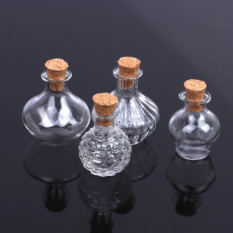 1:12 Dollhouse Miniature Storage Tank Glass Bottle With Cork Cover Mini Tiny Jar Flower Vases Model Toys Doll House Decor Access glass bottles,mini glass bottles,mini perfume bottles,mini storage boxes