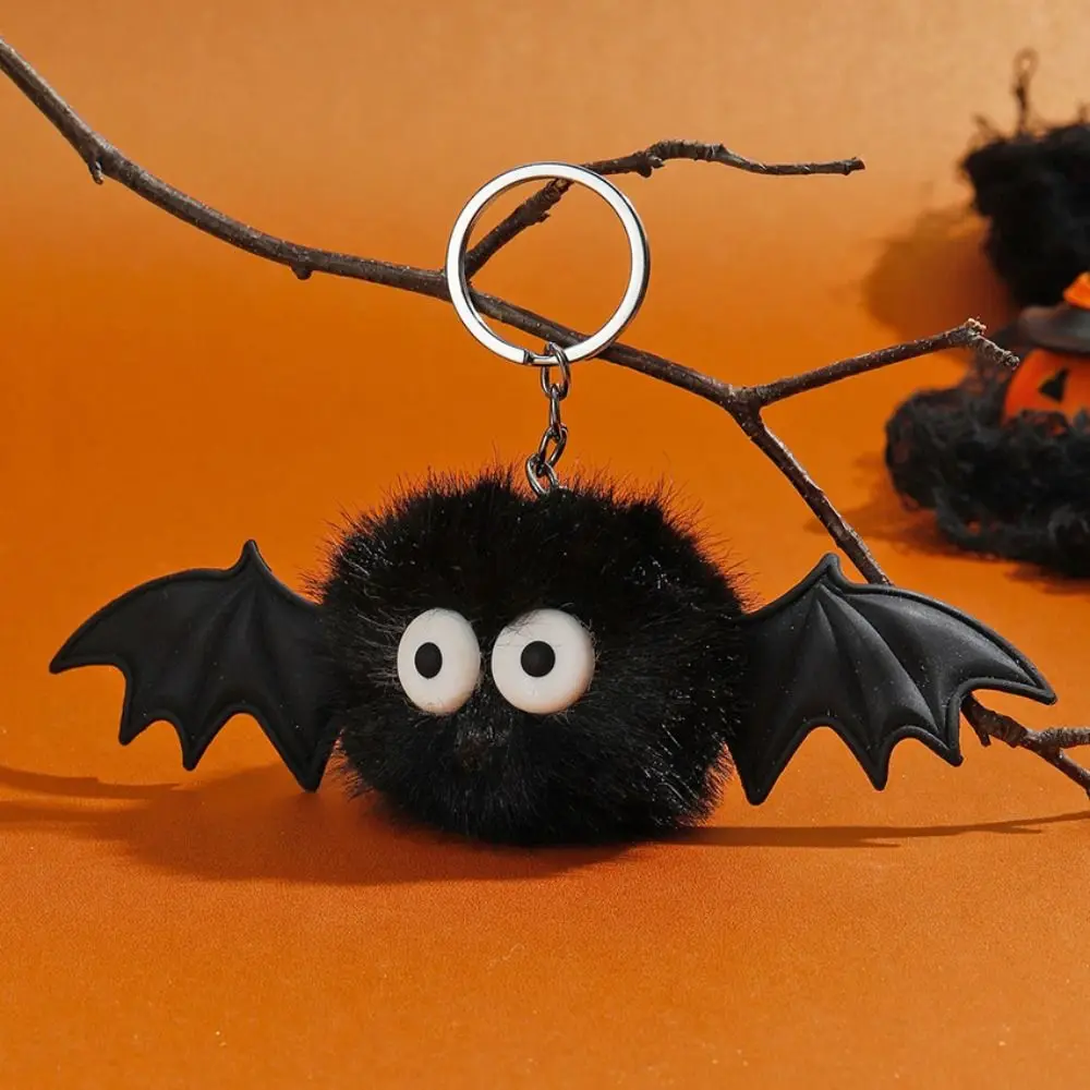 Plush Pendants Plush Bat Doll Keychain Plush Keyring Bag Pendants Halloween Keychain Key Holder Car Hanging Halloween Decor