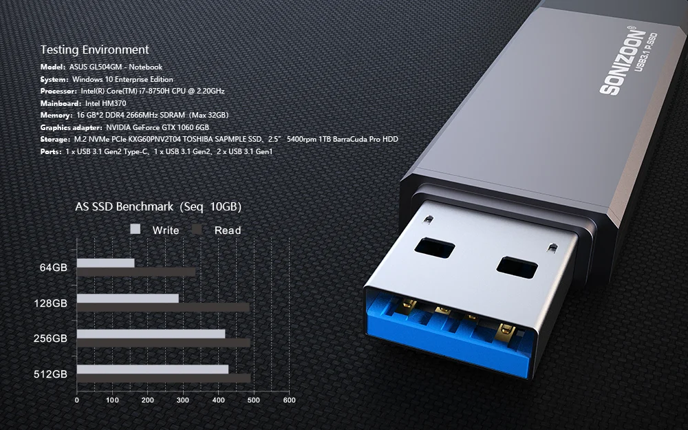 pssd portátil estado sólido usb flash drive externo pen drive