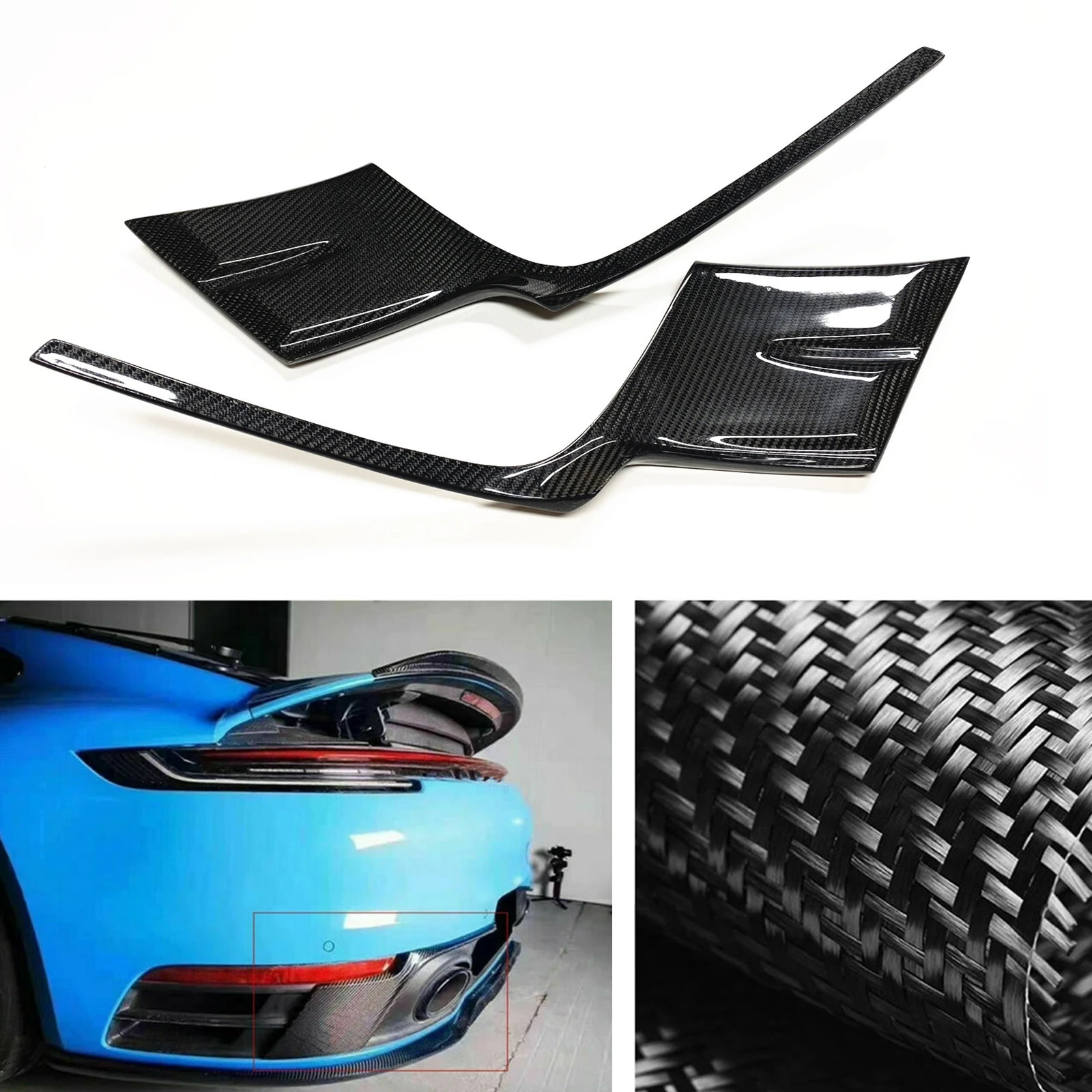 

Car Rear Bumper Boot Exhaust Guard Plate Intake Frame For Porsche Carrera 911 992 2018-2022