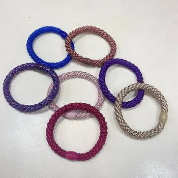 2025 Donne Elastici alti elastici per capelli Fascette per capelli neri Bracciale Ragazze kknekki Corda per capelli Porta coda di cavallo Fasce per capelli