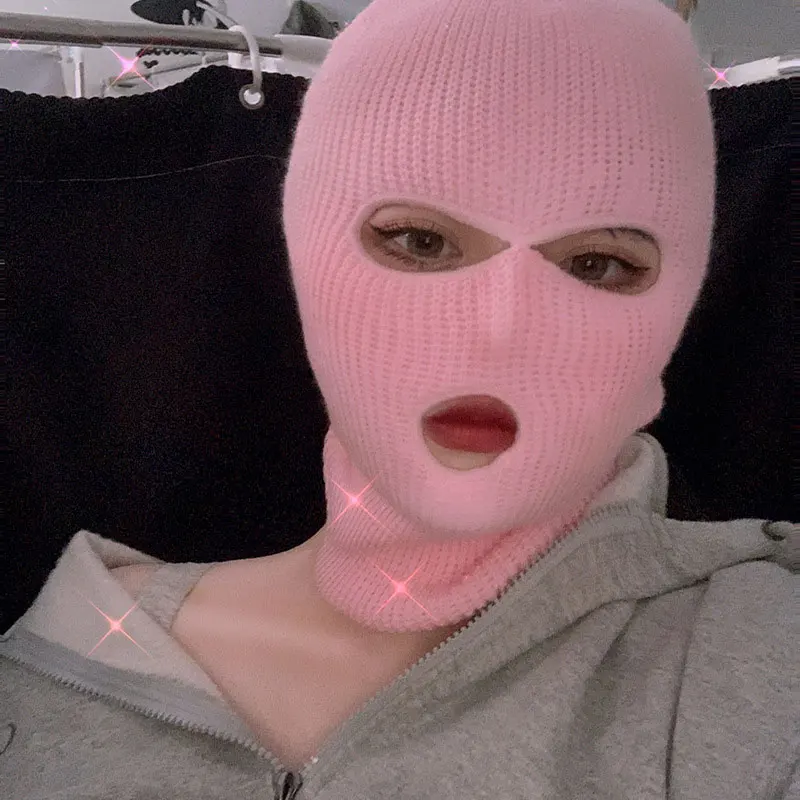 Balaclava mask Full Face Cover Ski Mask Hat 3 Holes Balaclava Army Tactical CS Windproof Knit Beanies Bonnet Winter Warm Unisex Caps