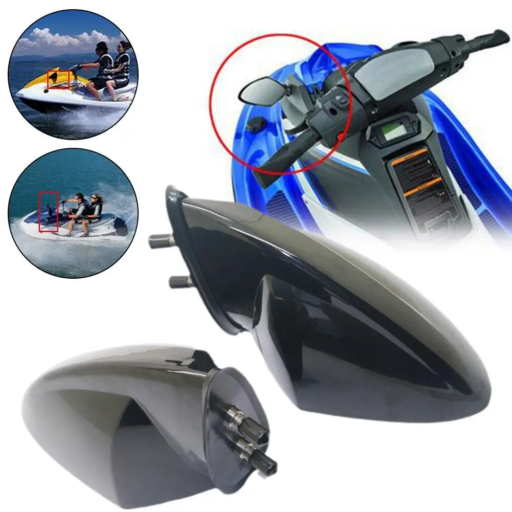 

Motorboat Rearview Mirrors Side Mirror Black ABS For Yamaha WaveRunner VX110 VX1100 Deluxe Cruiser Sport EX VXS Engine Hatc R5D0