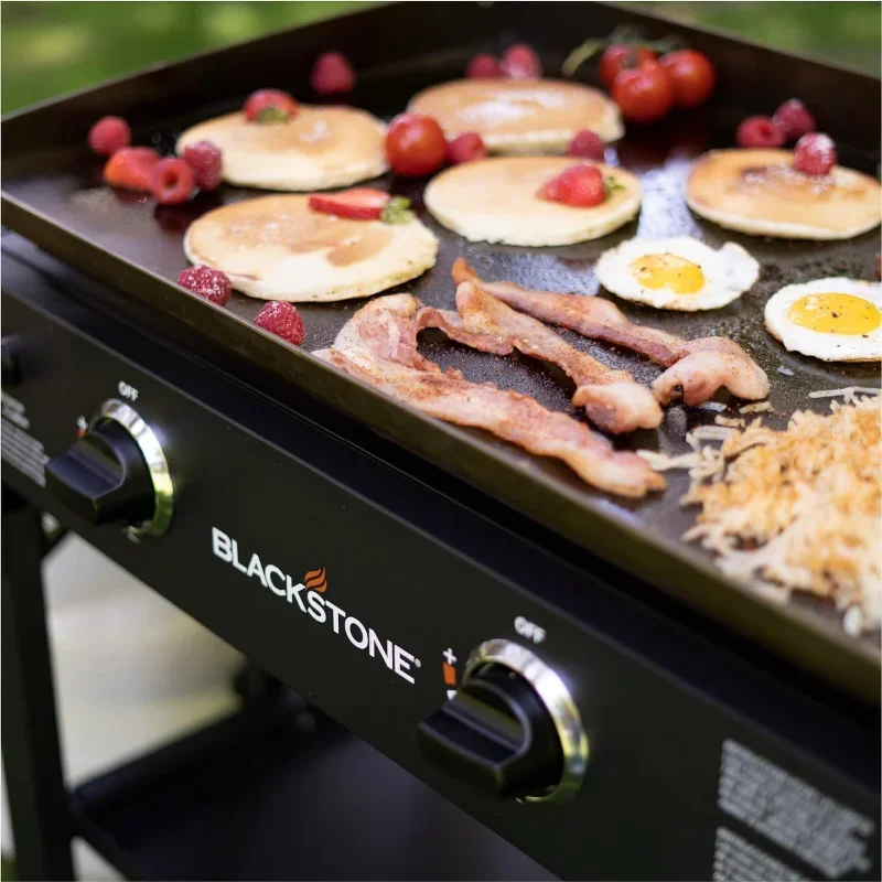 

Blackstone Outdoor Griddle Flat Top Gas Grill Griddle 2 Burner Propane Fuelled Rear Grease Management System