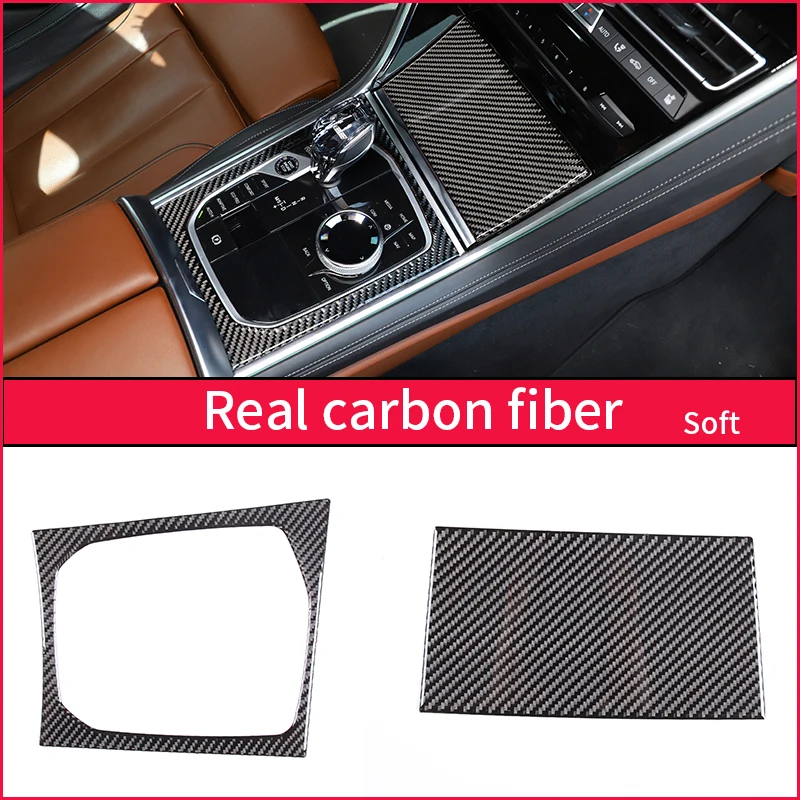 Luxury Carbon Fiber Central Control Gear Panel Frame Interior Accessory