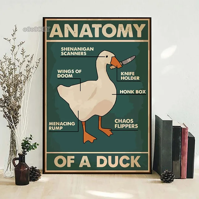 Anatomy of A GOOSE Vintage Posters and Prints Canvas Wall Art