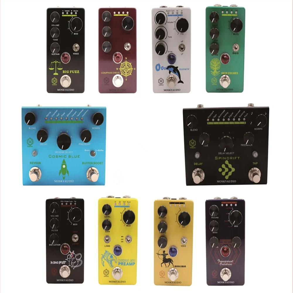 MOSKY M-SERIES Guitar Pedal Overdrive Reverb Delay Distortion Fuzz ...