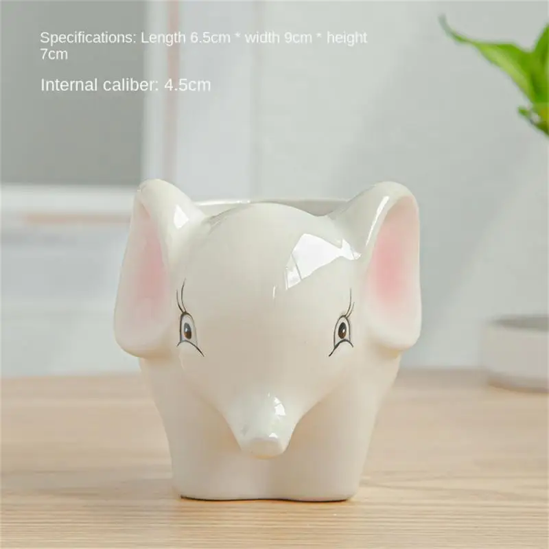 2~8PCS Ceramic Animal Flower Pot , vintage vase 4